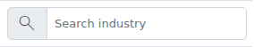 The Industry field on an account — click in and start typing to search.